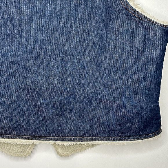 OshKosh B'gosh Mens Vest Sherpa Lined Blue Denim Vintage Men's X-Large‎ USA - Picture 11 of 12